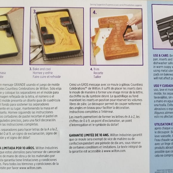 Cake Pan Set Numbers, Letters & Simbols - Picture 8 of 13